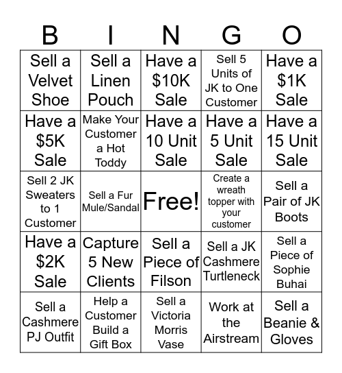 JK Holiday Blackout Bingo!! Bingo Card