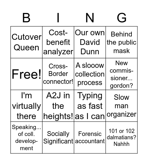 SECRET IDENTITY BINGO! Bingo Card
