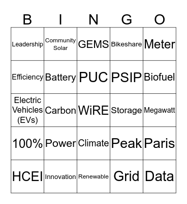 Women in Renewable Energy 2017 BINGO Card