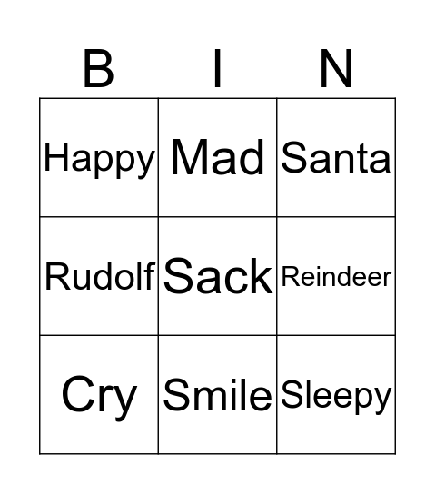 Christmas Bingo Card