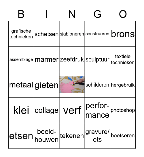 Materialen en Technieken  Bingo Card