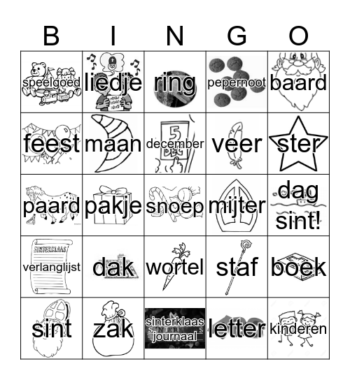 Sinterklaas Bingo Card