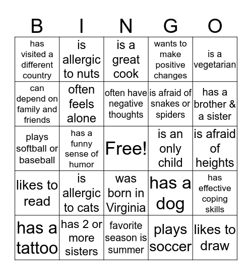 Bingo Card