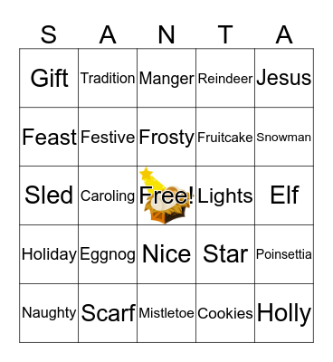 Christmas Bingo Card