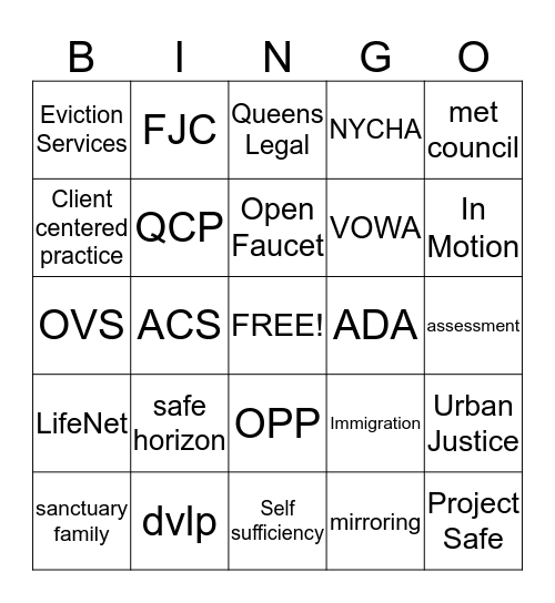 BIM COMMITTEE Bingo Card
