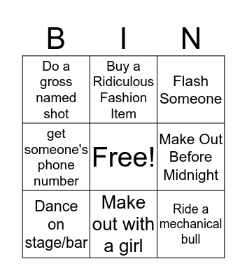 Ho Down Bingo Card