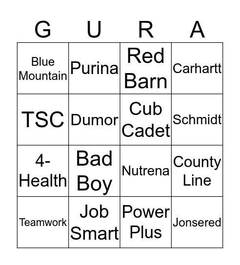 TSC BINGO Card