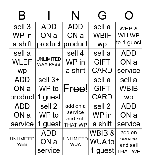 EWC BINGO - GSA Bingo Card