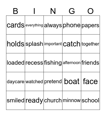 second grade 1 Bingo Card