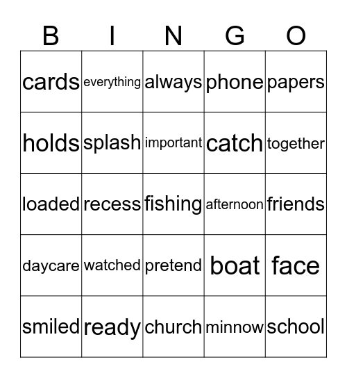 second grade 1 Bingo Card