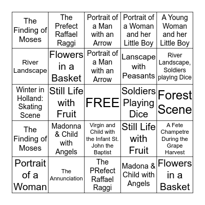 UIL RENAISSANCE AND BAROQUE Bingo Card