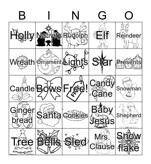 Christmas Bingo Card