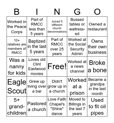 Know Your Flock Bingo! Bingo Card
