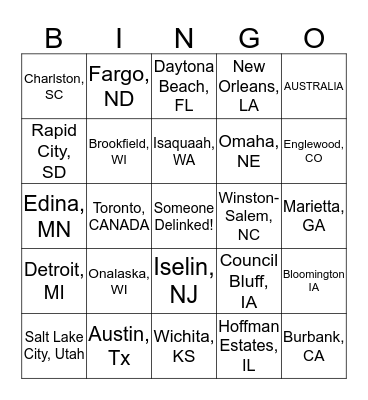 SPECIALTY SITE BINGO! Bingo Card