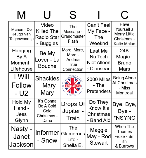 201 Bingo Card