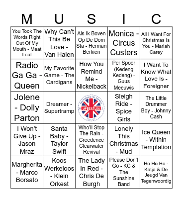 311 Bingo Card