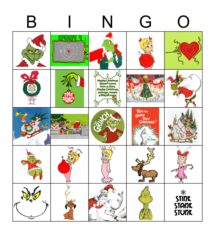 MERRY GRINCHMAS! Bingo Card