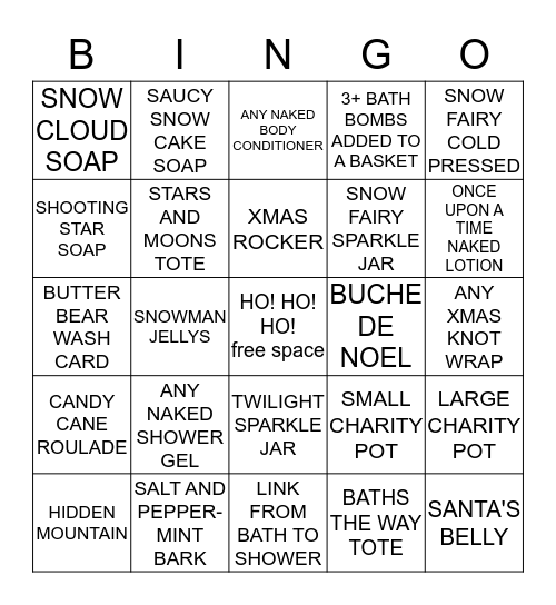 bango Bingo Card