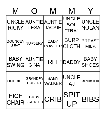 KRISTIN & STANLEY'S LIL PUMPKIN BINGO Card