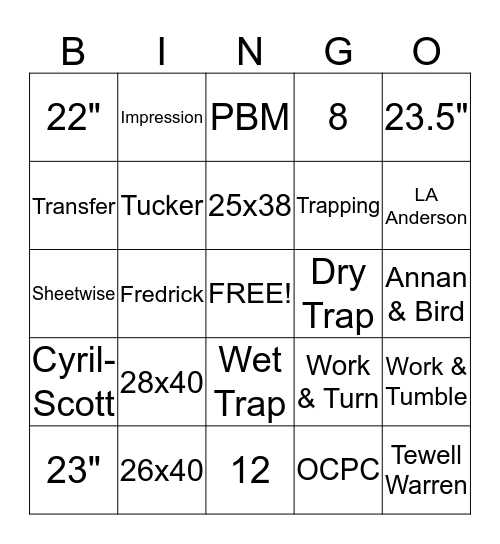 Western Bingo Card