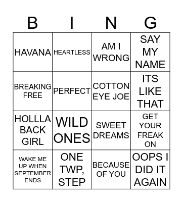 Flock Rock Disco Bingo 2017 Bingo Card