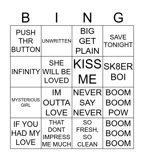 Flock Rock Disco Bingo 2017 Bingo Card