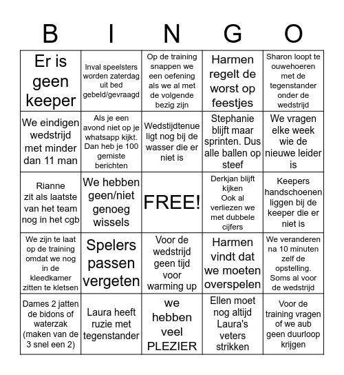 Dames 3 Bingo Card