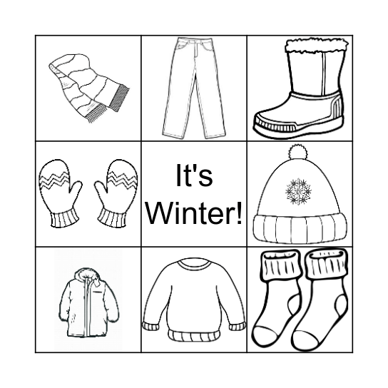 Winter Bingo Card