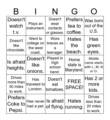 GTM People BINGO Card