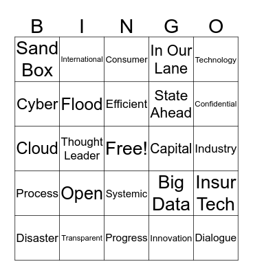 NAIC Bingo Card