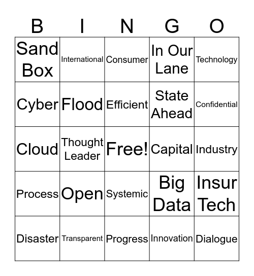 NAIC Bingo Card