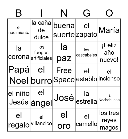 ¡OLE! Bingo Card