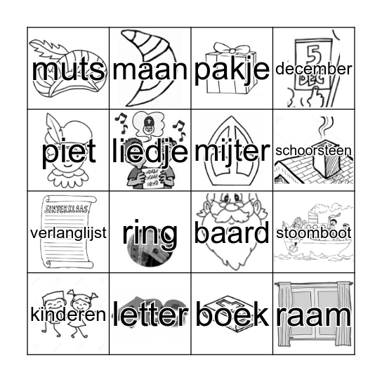 Sinterklaas Bingo Card