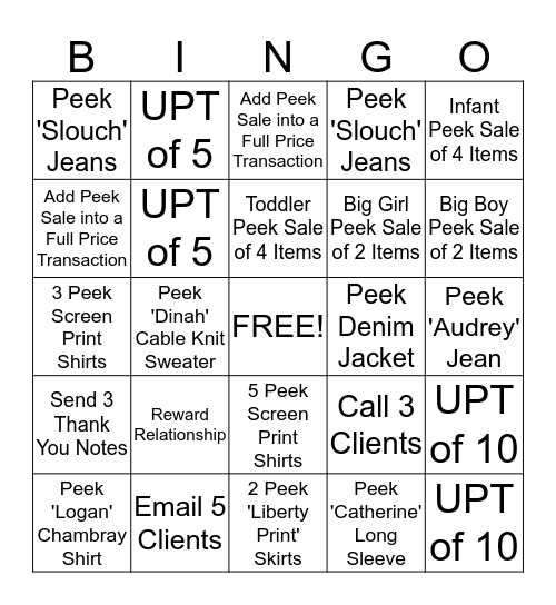 Peek! Aren't You Curious? BINGO!! Bingo Card