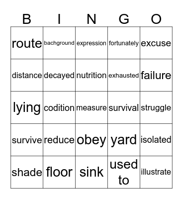 lists 4,7 Bingo Card