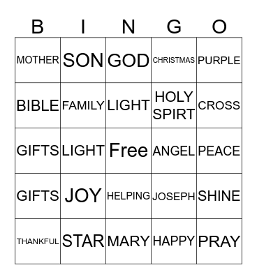 CHRISTMAS Bingo Card