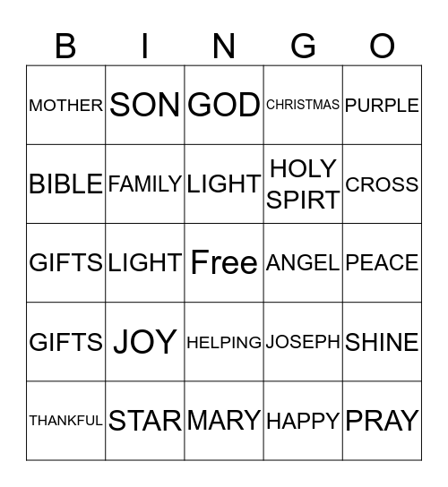 CHRISTMAS Bingo Card