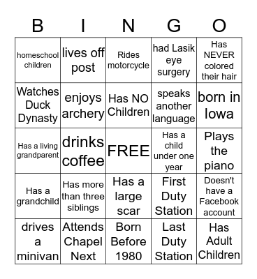 PWOC September Bingo Card