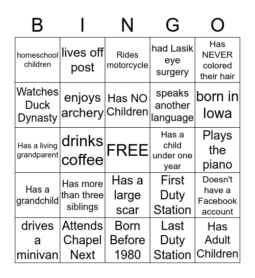 PWOC September Bingo Card