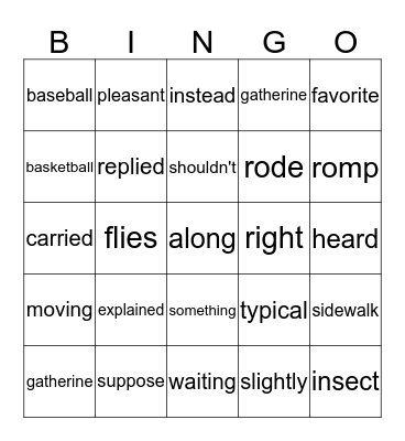 3-3 Bingo Card