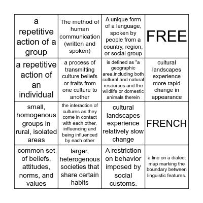 Bingo Card