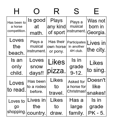 FIND SOMEONE WHO..... Bingo Card