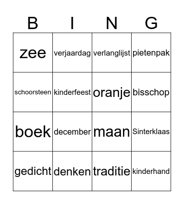 Sinterbingo Card
