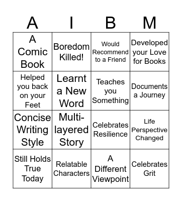 December Book Bingo! Bingo Card