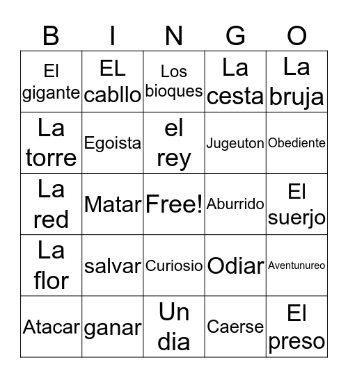 BINGO  Bingo Card