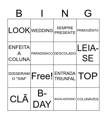 Bingo JM Bingo Card