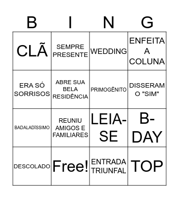 Bingo JM Bingo Card