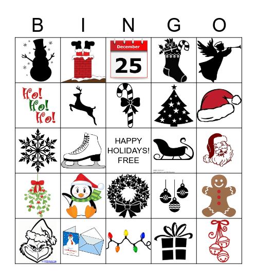 CHRISTMAS Bingo Card