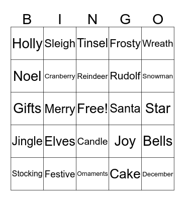Team Bingo Card