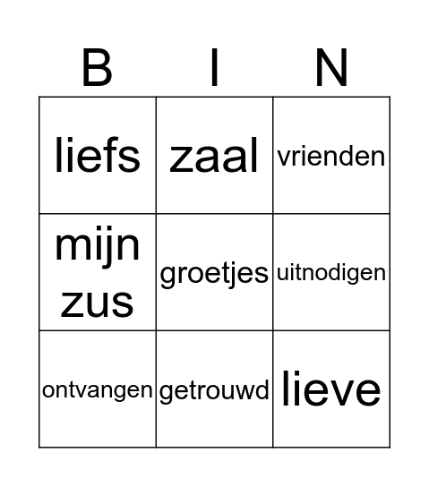 5 december Bingo Card